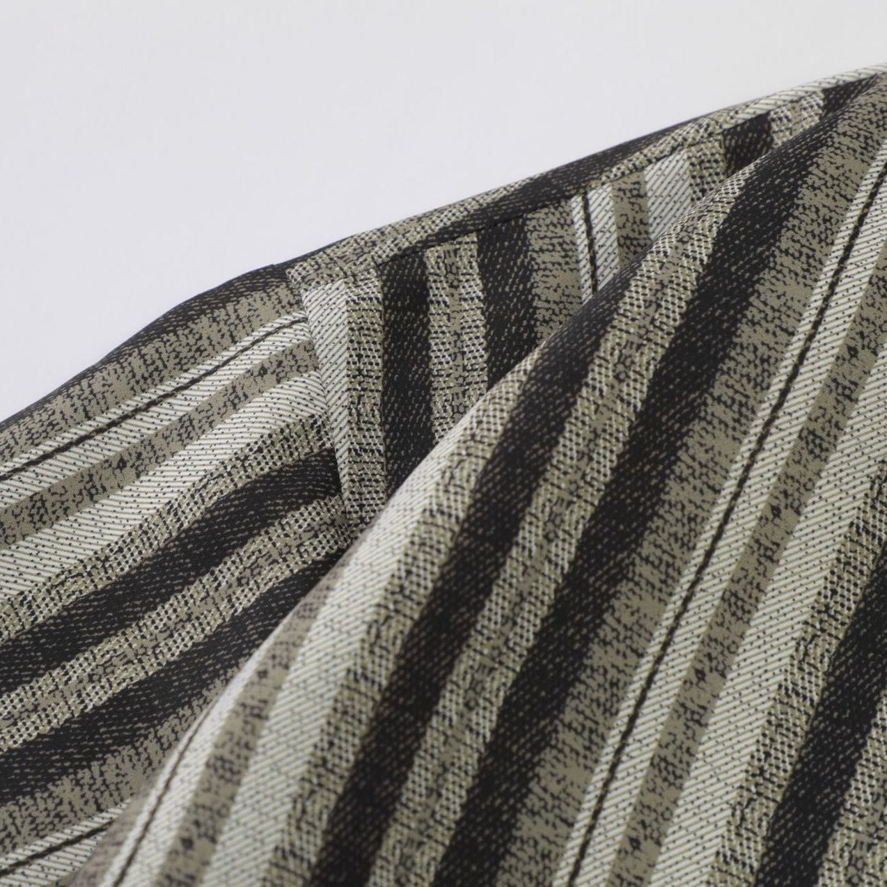 Striped cotton-linen Cuban shirt
