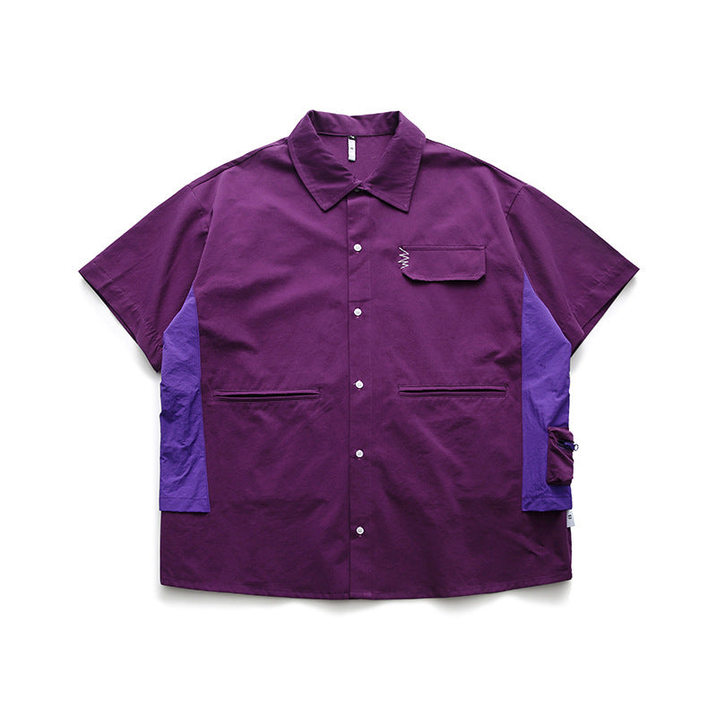 New for summer: Short-sleeved shirt with pockets and matching colors