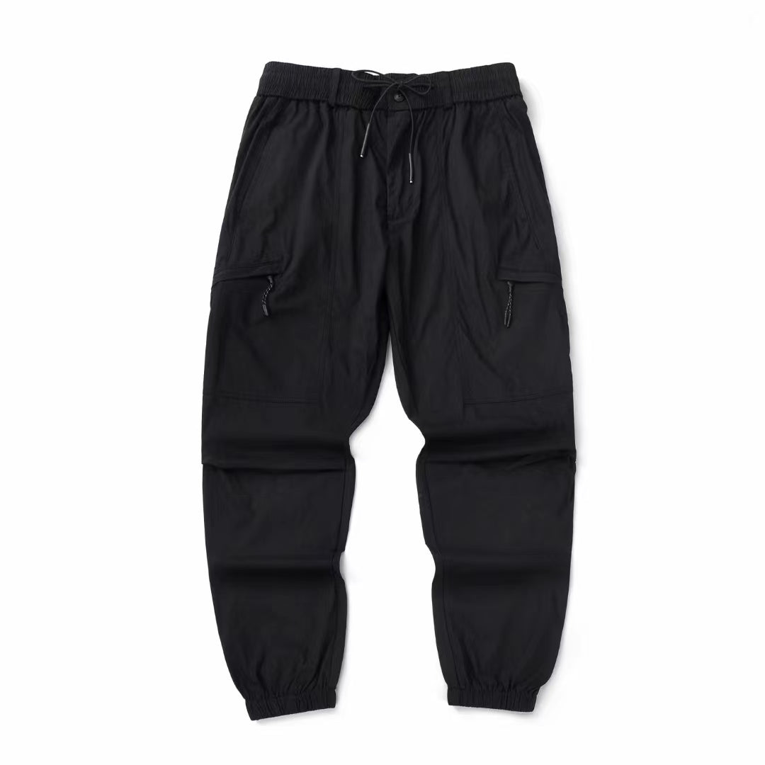 Improved parachute easy pants with knee tucks