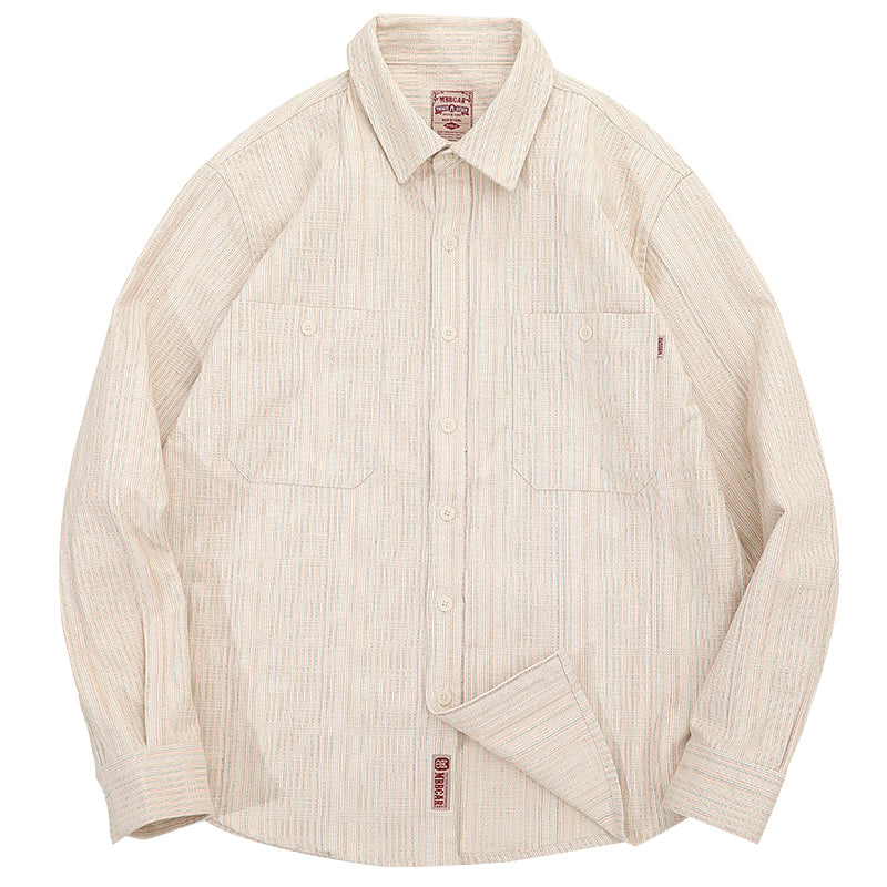 Four-color yarn dyed heavyweight work shirt