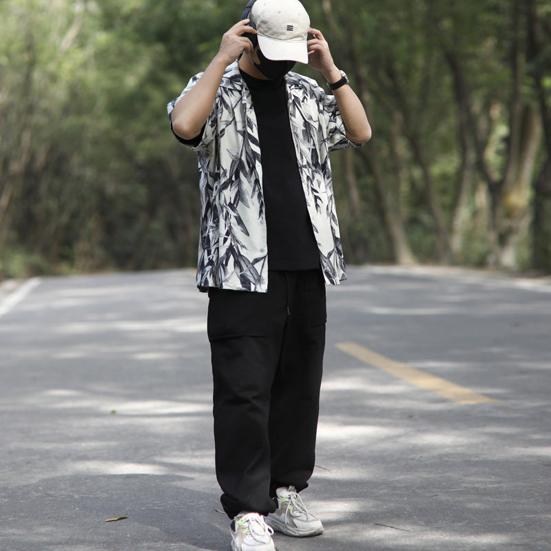 cityboy outdoor loose botanical print shirt