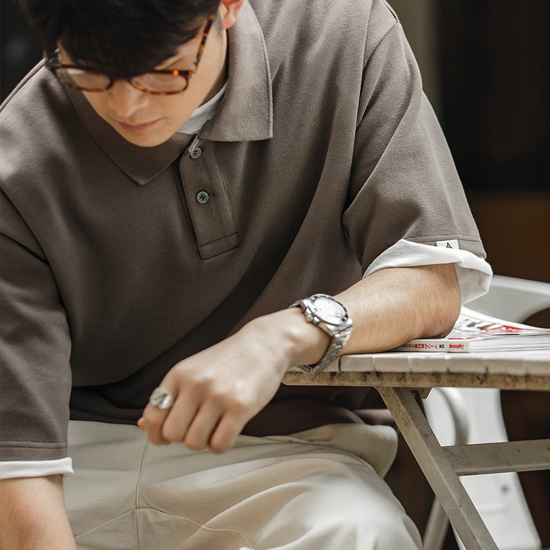 plain pique polo shirt