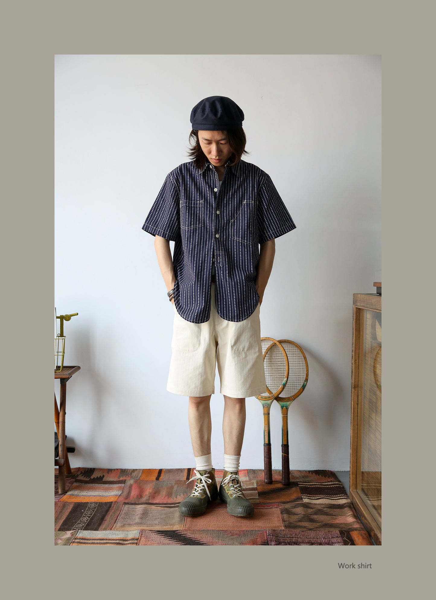 WABASH discharge heart dot work shirt