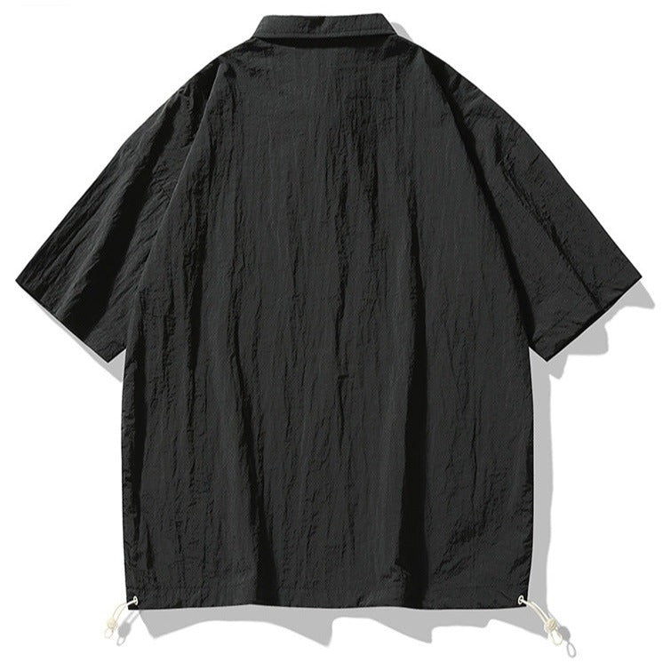 ルーズカジュアル通気性無地Tシャツ