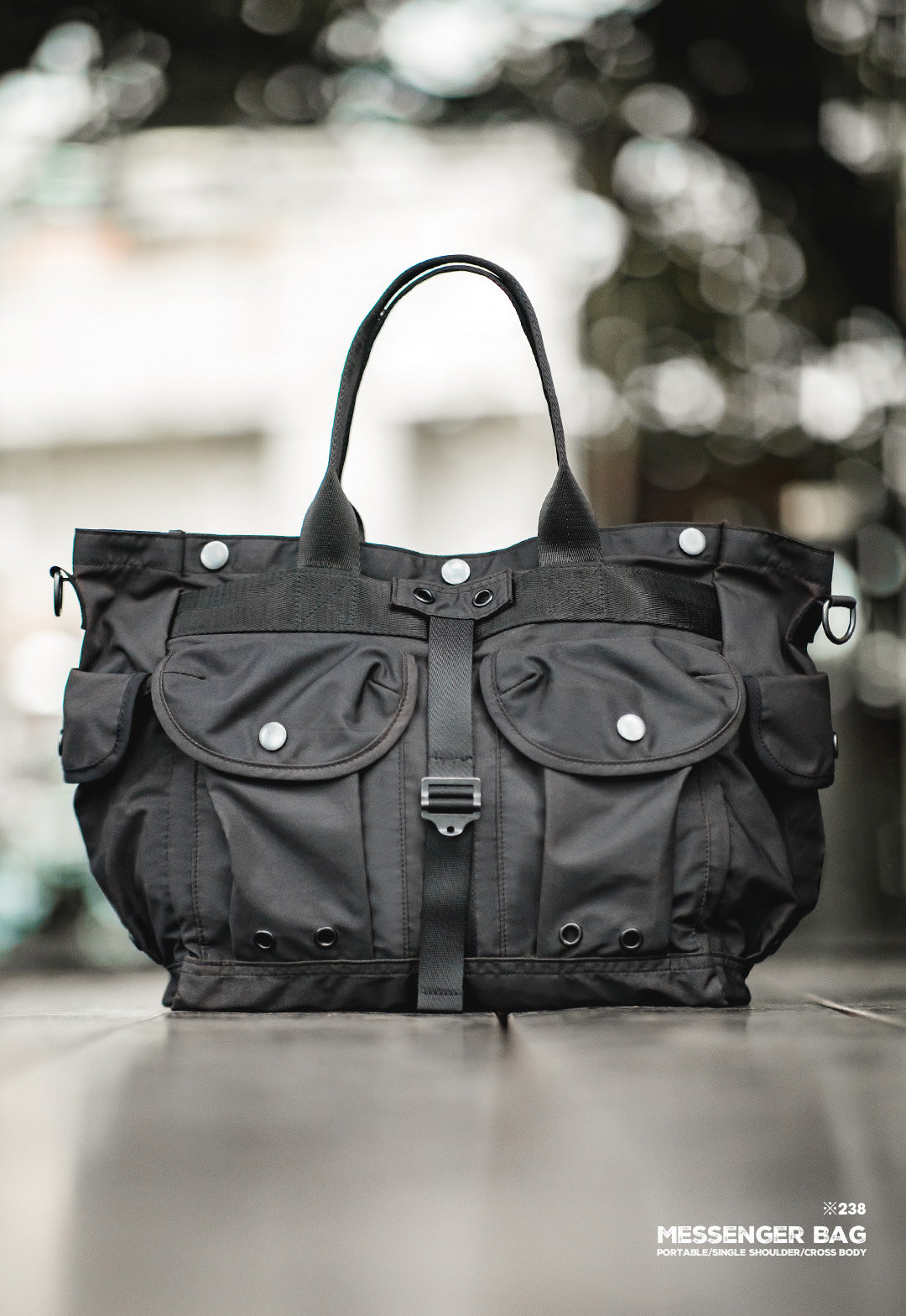 Messenger bag with multiple functional pockets
