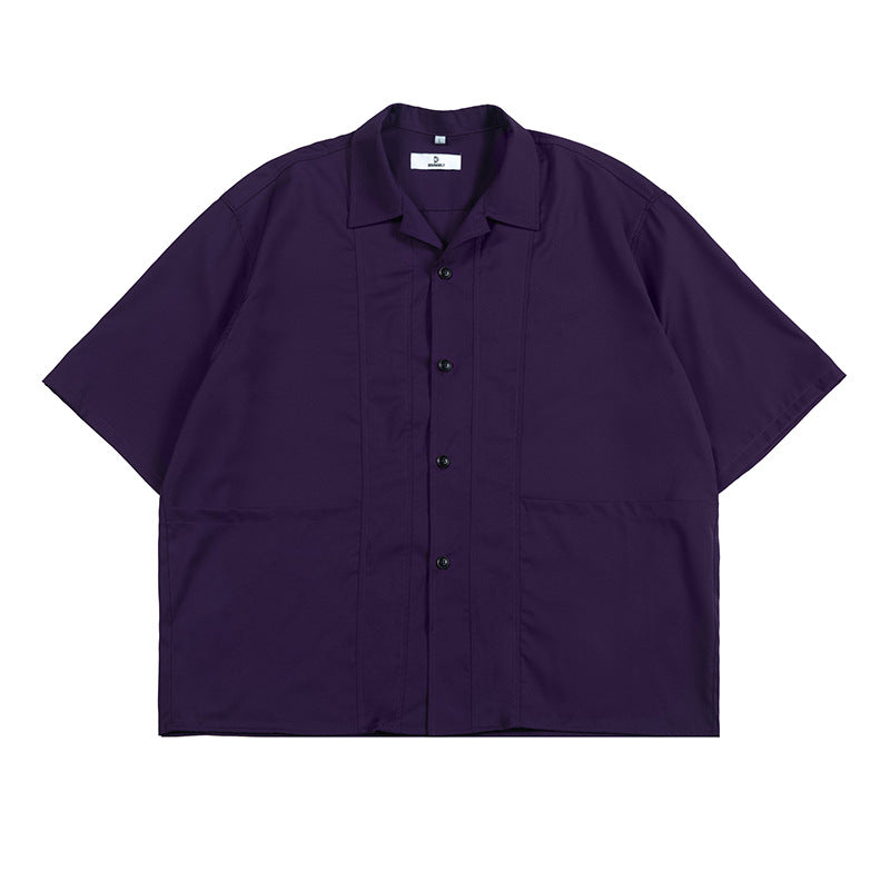 Non-iron big pocket Cuban shirt