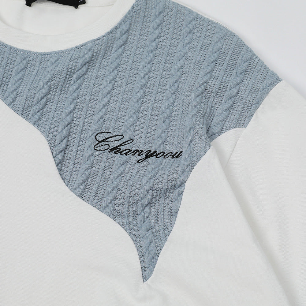 人気不規則切り替えTシャツ