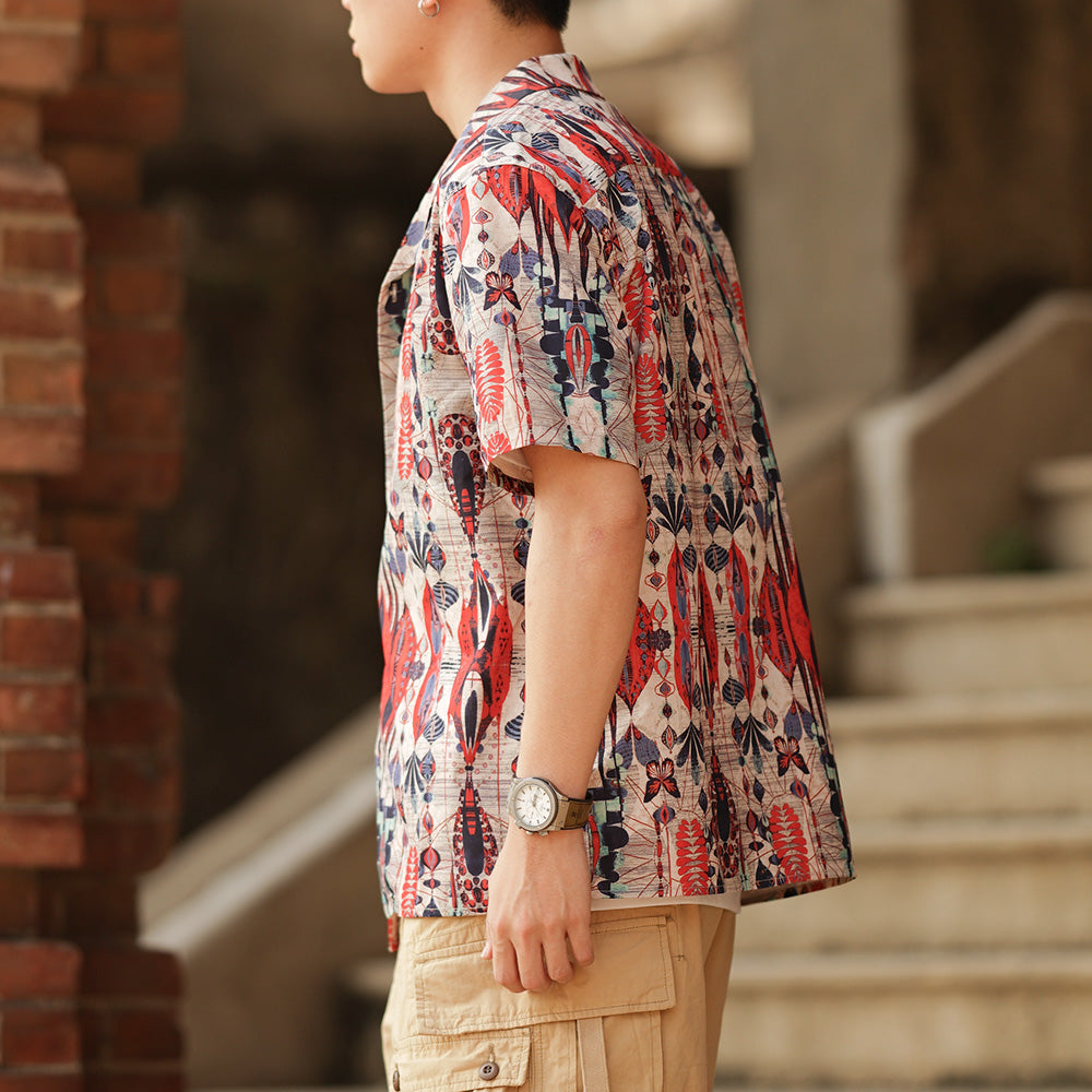 Cuban color whole pattern Aloha shirt