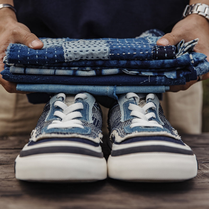 Sashiko BORO x denim sneakers
