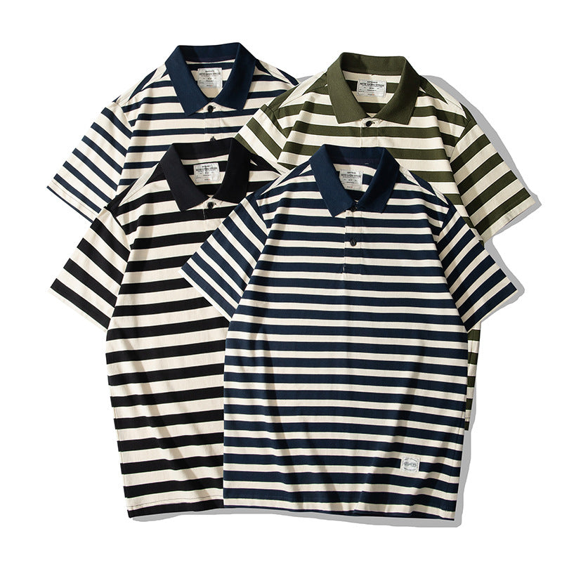 230g classic striped polo shirt