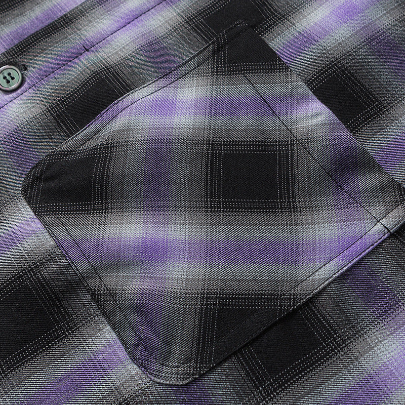 Distressed Layered Plaid Shirt