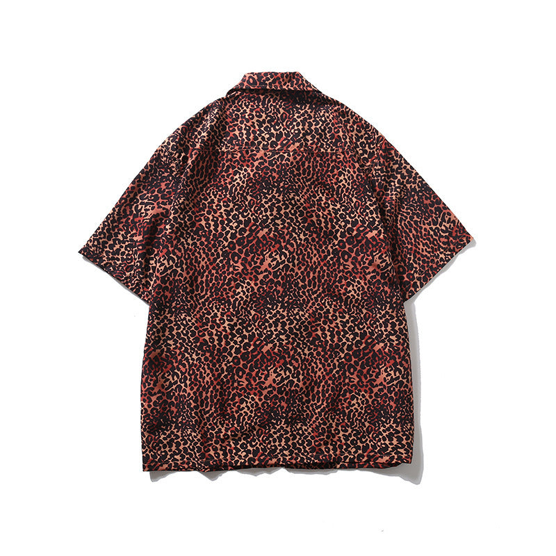 Hawaiian Leopard Men's Cuban Collar Resort Shirt