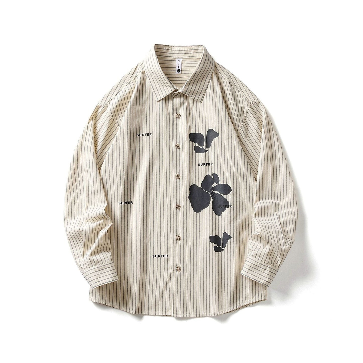COTTON STRIPE PRINT SHIRT