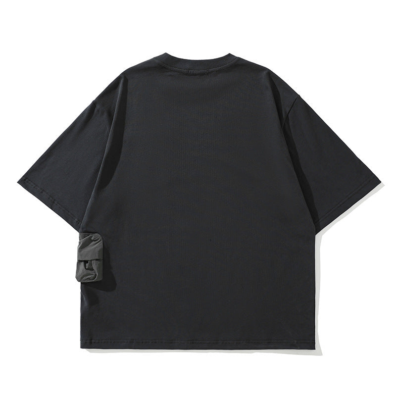 機能ポケット無地カジュアルTシャツ
