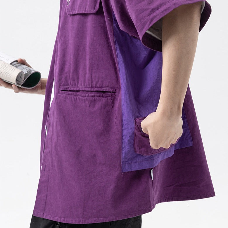 New for summer: Short-sleeved shirt with pockets and matching colors