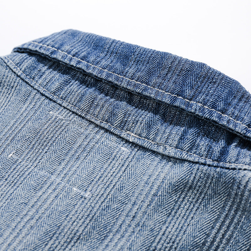 Colored vintage denim shirt