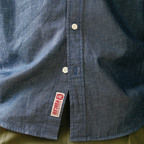 Patchwork Ethnic Denim Work Shirt