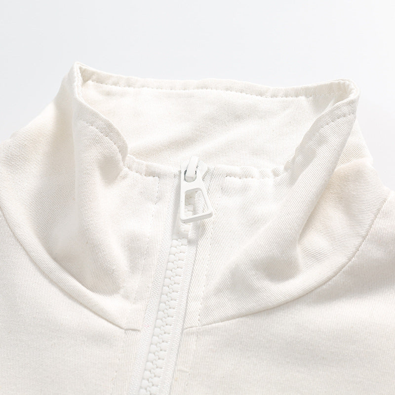 Ethnic jacquard switching track jacket