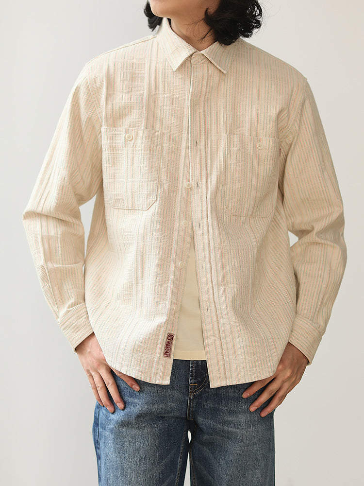 Four-color yarn dyed heavyweight work shirt