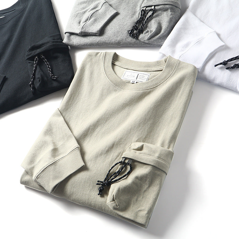 Heavyweight three-dimensional pocket long T-shirt
