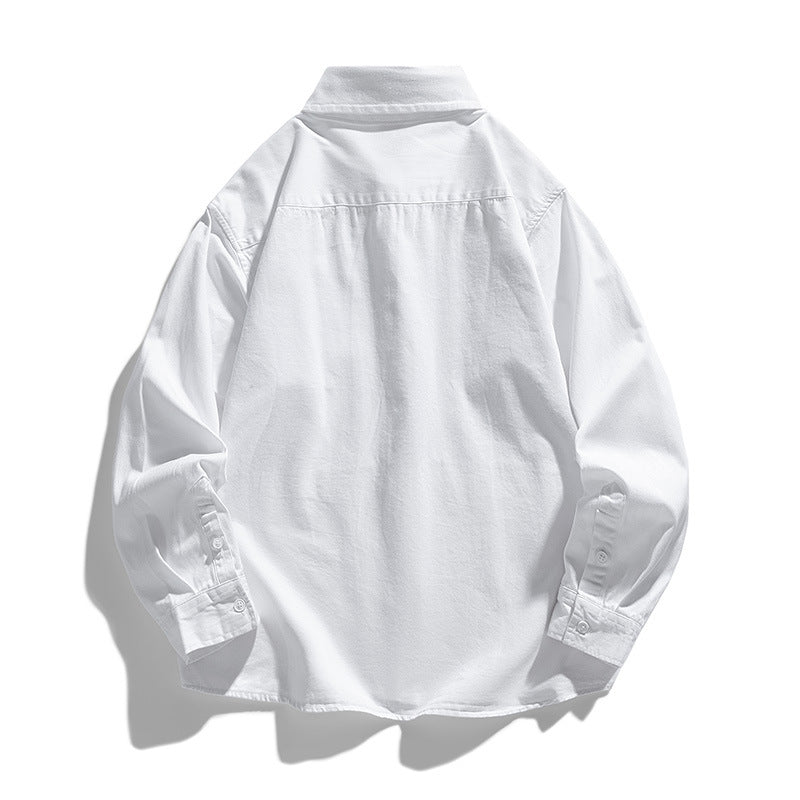 Retro cotton print long sleeve shirt