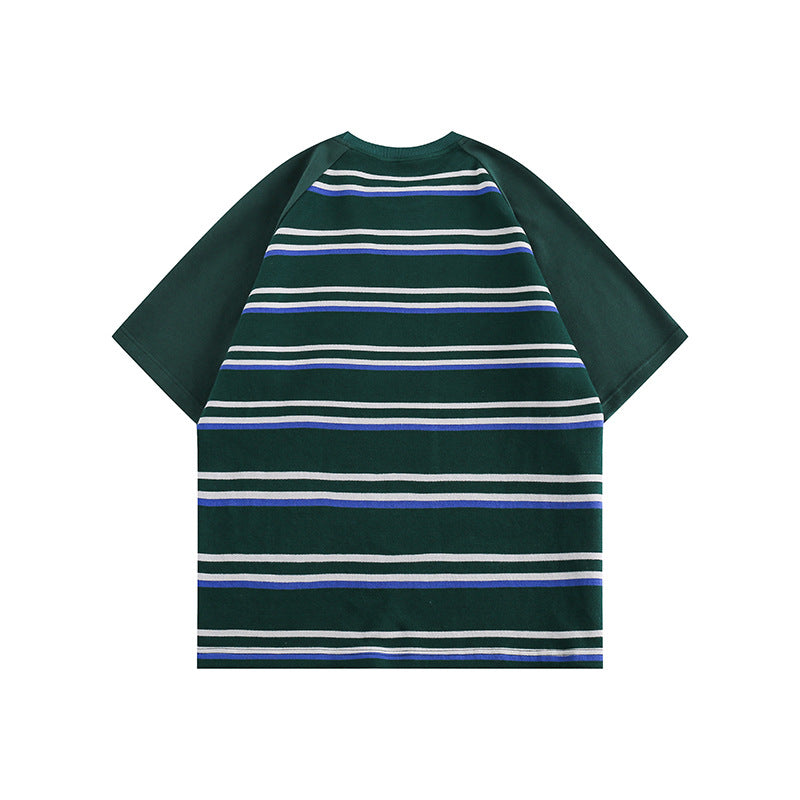 Classic horizontal striped short sleeve T-shirt