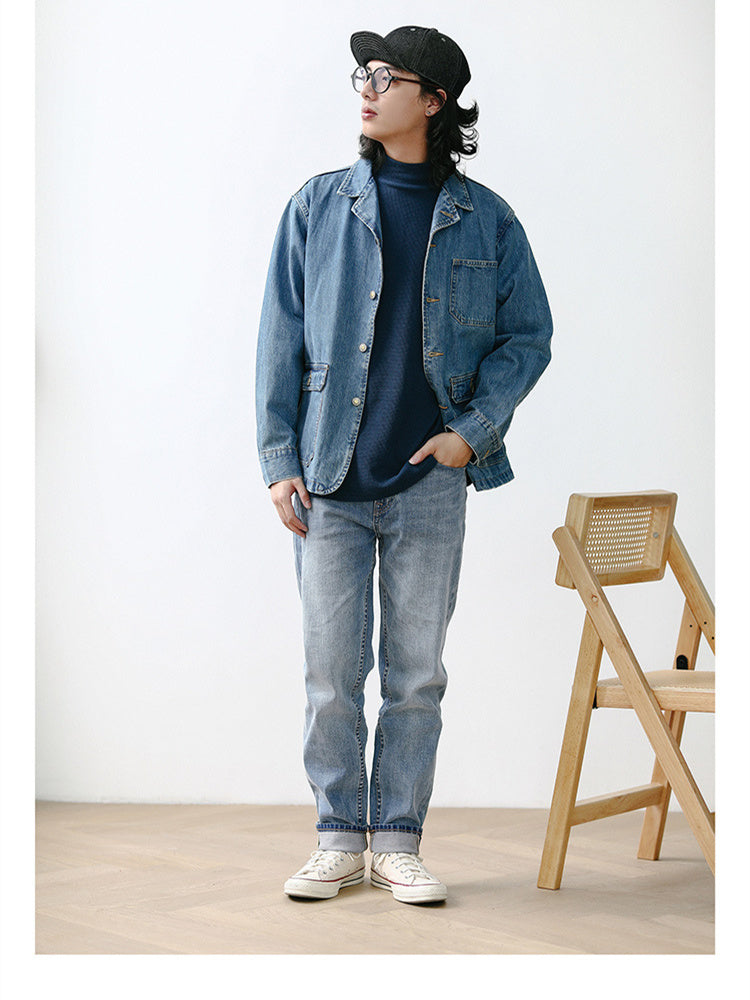 Mini embroidery heavy waffle high neck long T