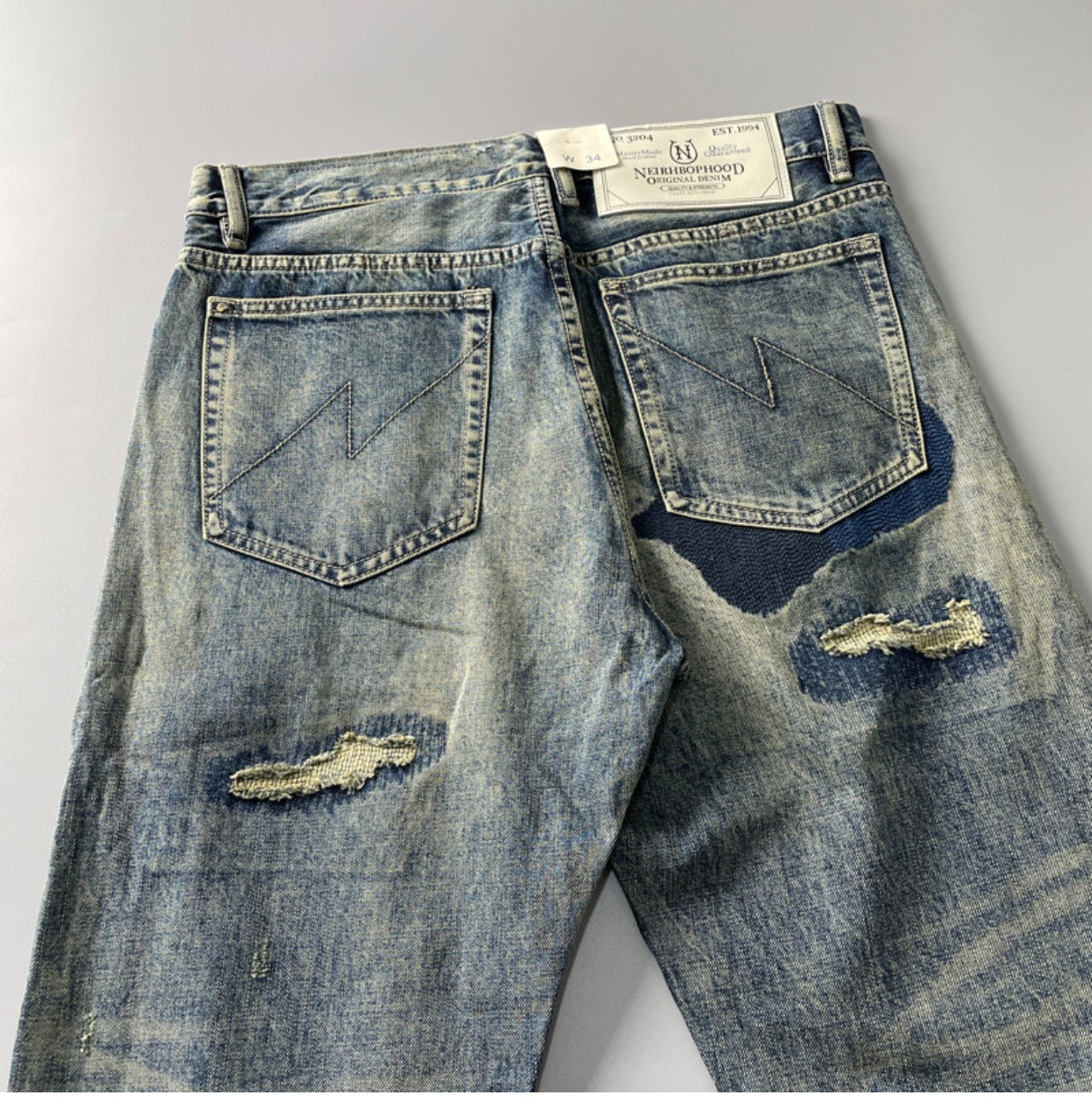HANDMADE PATCHWORK DENIM PANTS