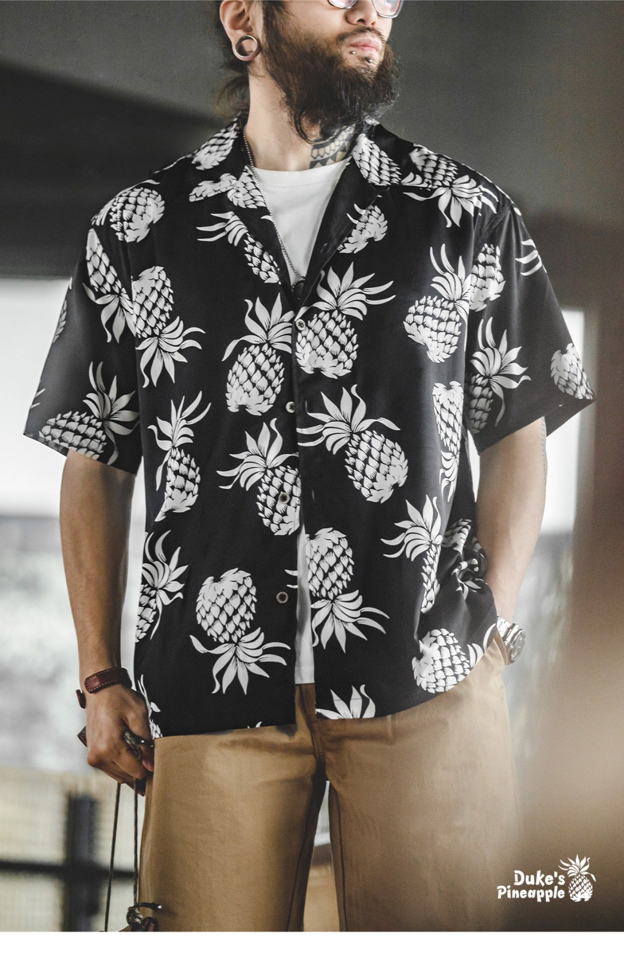 Pineapple Pattern Aloha Shirt