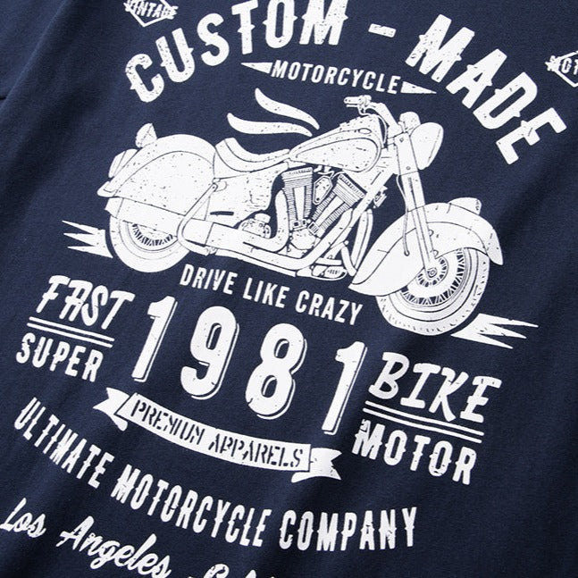 Biker Rider Discharge Print Classic T-Shirt