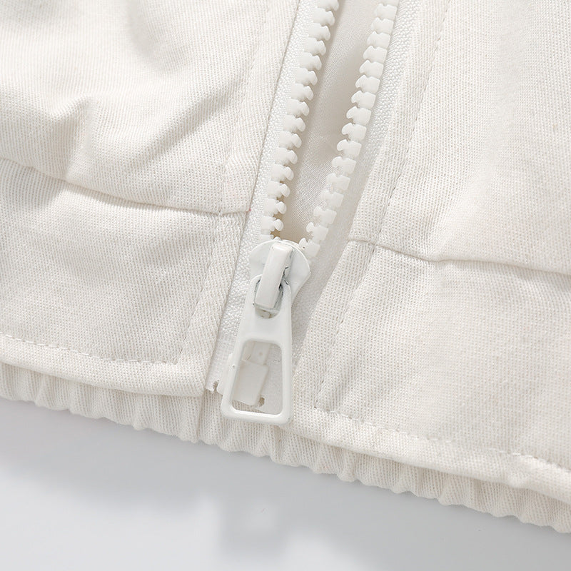 Ethnic jacquard switching track jacket