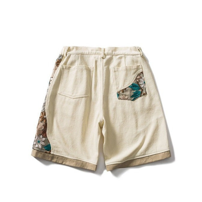 Ethnic Embroidered Retro Shorts