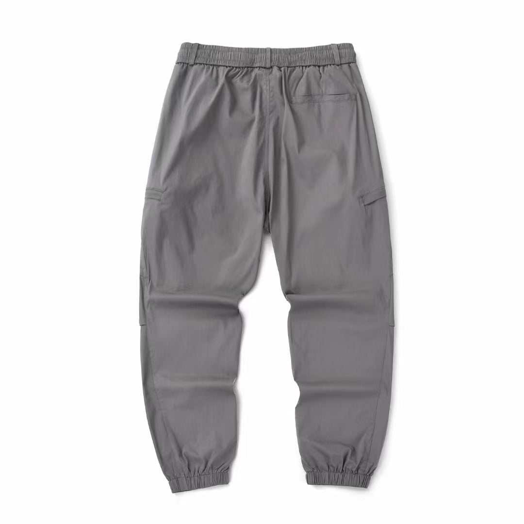 Improved parachute easy pants with knee tucks