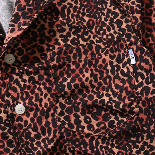 Hawaiian Leopard Men's Cuban Collar Resort Shirt