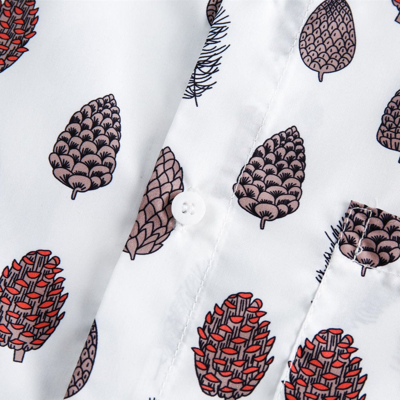 Pine cone illustration all-over print shirt