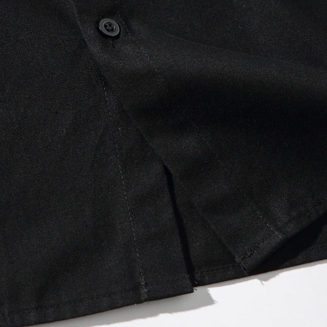 【M~5XL】民族調切り替えレトロ長袖シャツ