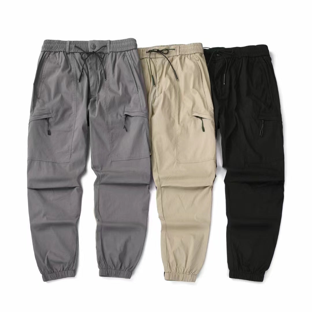 Improved parachute easy pants with knee tucks