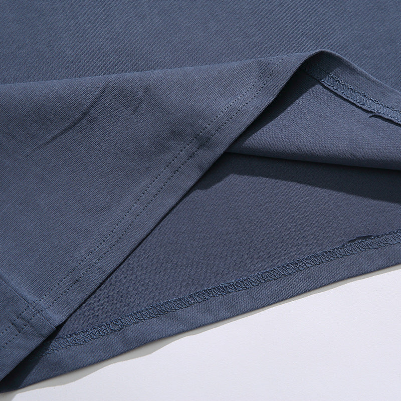 Jacquard Denim Pocket Short Sleeve T-Shirt