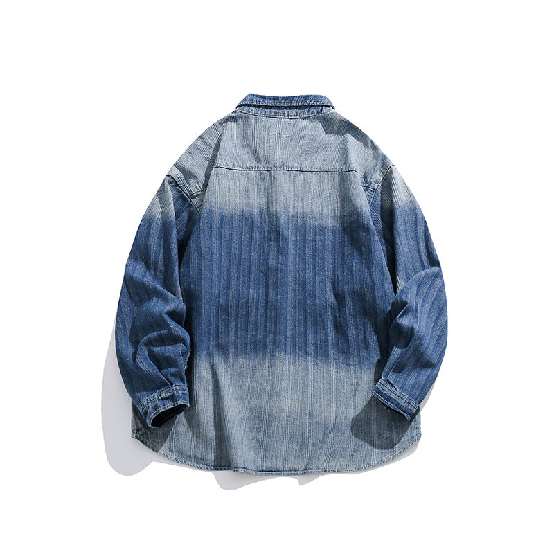 Colored vintage denim shirt