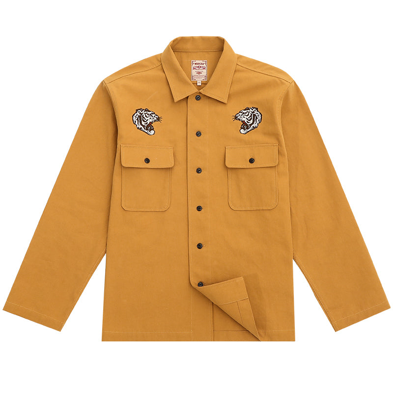 Yokosuka tiger head embroidery souvenir shirt jacket