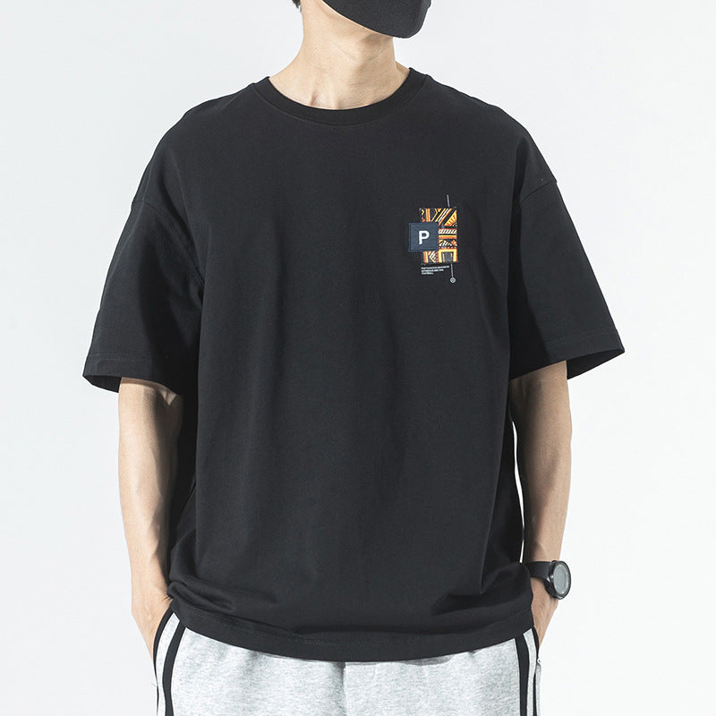 Simple alphabet print T-shirt