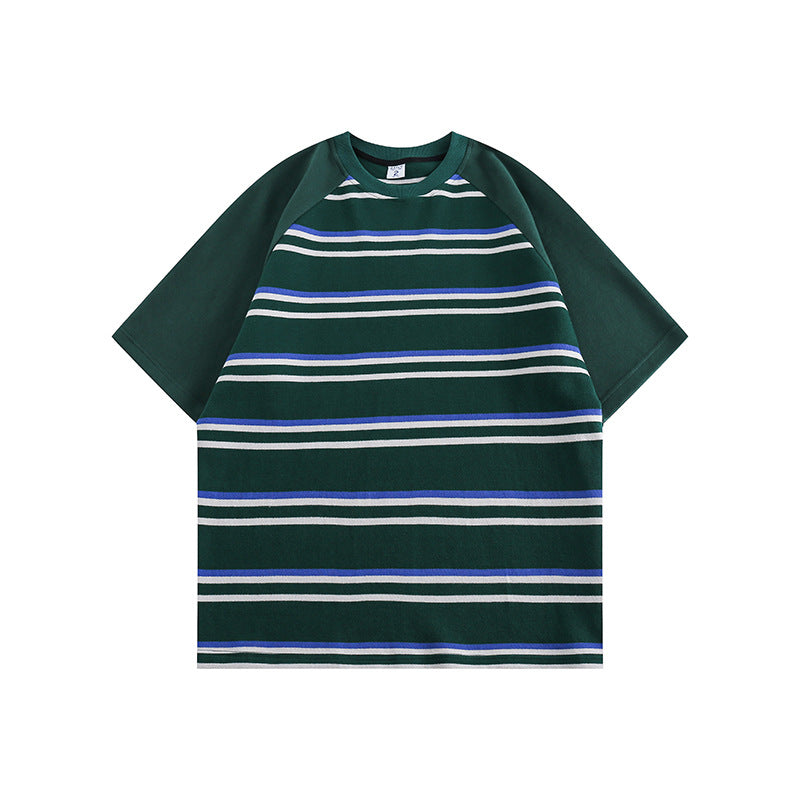 Classic horizontal striped short sleeve T-shirt