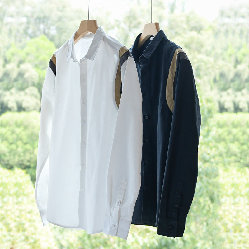 Fashionable retro long-sleeved shirt