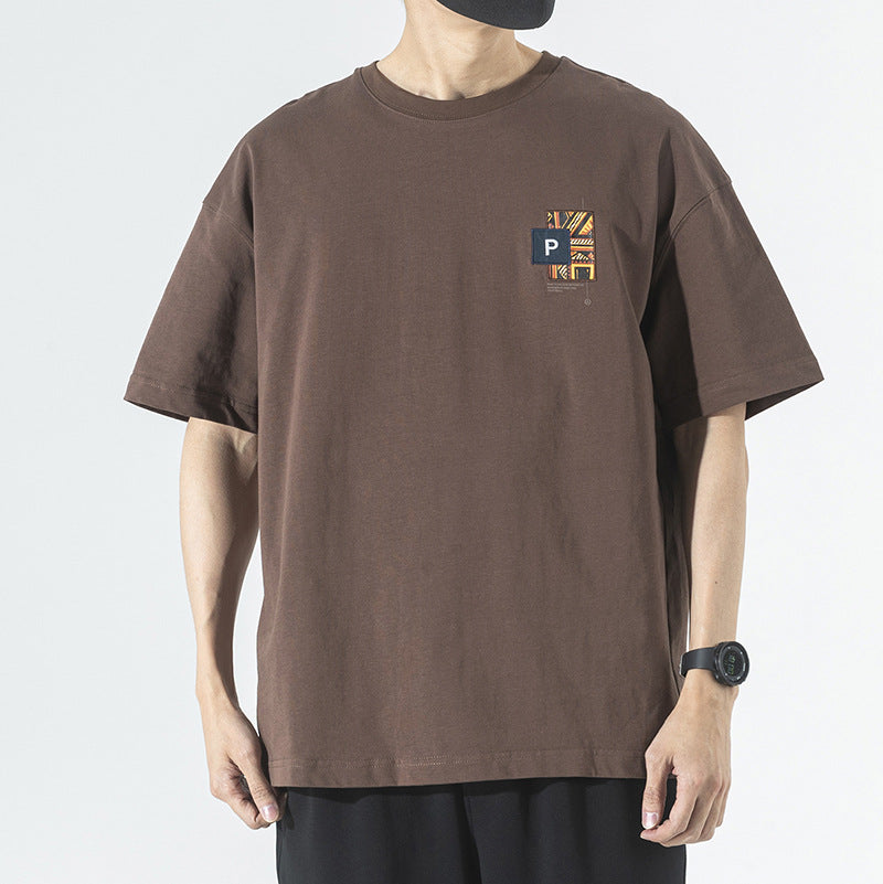 Simple alphabet print T-shirt