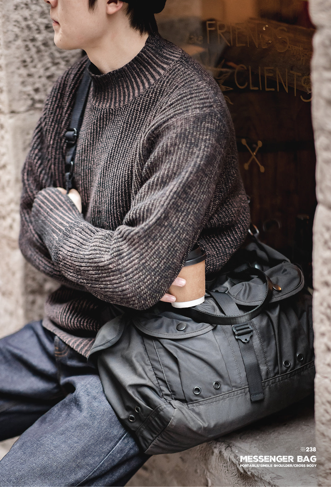 Messenger bag with multiple functional pockets