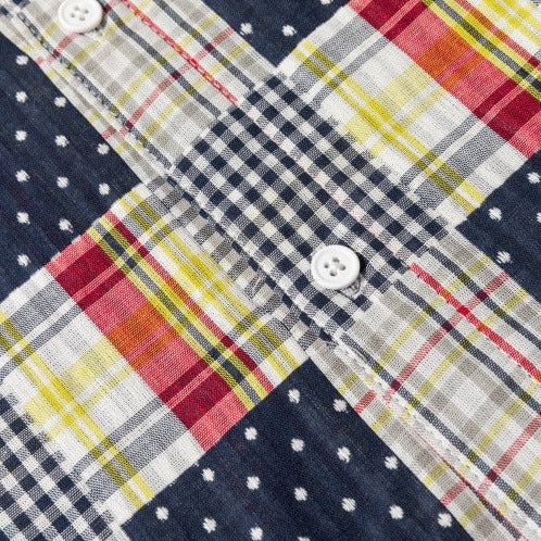 Check pattern short sleeve shirt
