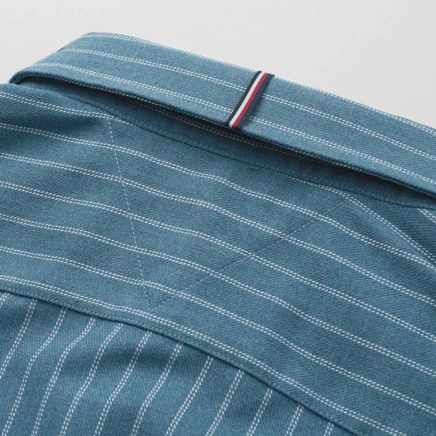 Men's American Retro Striped Shirt Lapel Long Sleeve
