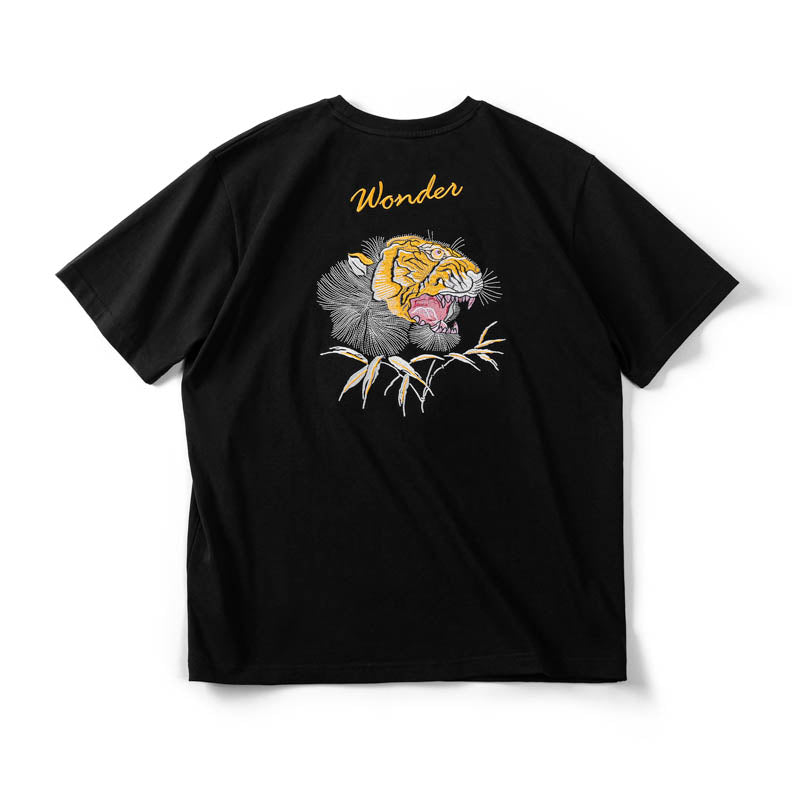 Yokosuka Tiger Embroidered Cotton T-Shirt