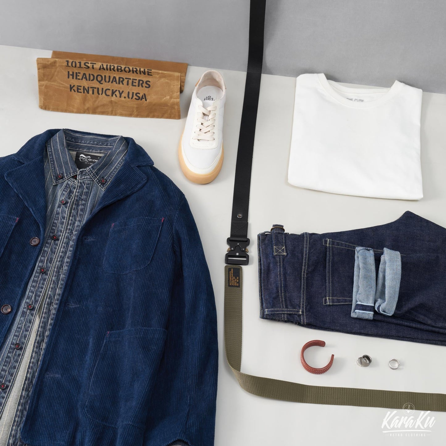 Corduroy Aizome Vintage French Work Jacket