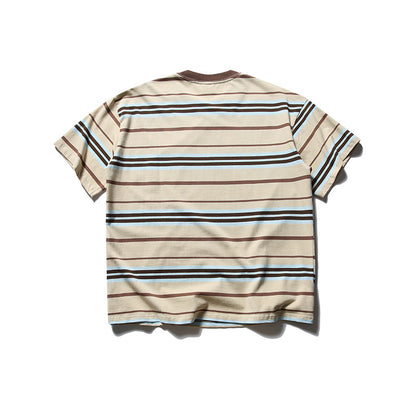 夏新作立体ポケットボーダーTシャツ